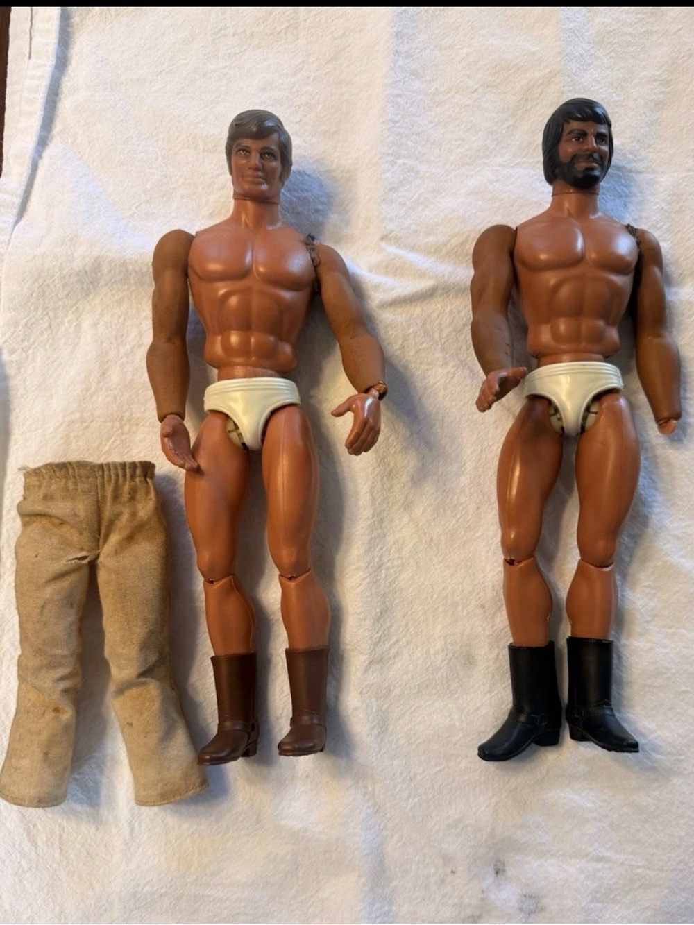 Vintage 1971 Mattel Big Jim Wolfpack The Whip & Commander Figures w/ Accessories